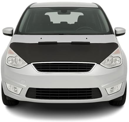 OMAC Haubenbra Halb für Ford Galaxy II 2006-2010 FL Vinyl Schwarz | Steinschlagschutz, fahrzeugspezifisches Design, Car Bonnet Bra