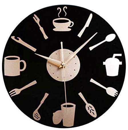 Lankater Cutlery Wall Clocks Simple Classic Mute Timepieces Home Decoration