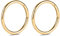 hengkaixuan 2Pcs 12mm Titan 14G Klappsegment Ohrringe Knorpel Helix Lippe Tragus Nasenring Hoop Sleeper Body Piercing