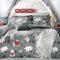 Bedlam Pflegeleichtes Bettbezug-Set mit Eisbären, Polybaumwolle, Silber, King Size