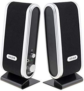 Altavoces de Ordenador, 1pcs Altavoz con Cable USB, Mini Altavoz Multimedia portátil USB para Ordenador de sobremesa PC portátil (Negro)