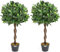 Christow Artificial Bay Tree In Pot, Large 3ft 4ft Tall Indoor Outdoor Garden Topiary Ball, Twisted Wooden Trunk, Realistic Lush Green Leaves, Home Office Restaurant (3ft, 2 pack)