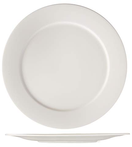 Set 6 unités. Hispalis Assiette de présentation fabriquée en porcelaine Bone Chine. Dimensions : Ø 31 cm.