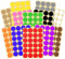 Punktaufkleber,16 Blatt 32mm Runde Rund Punkt Aufkleber 360 Klebepunkte Regenbogen Aufkleber Farbkodierung Etiketten Markierungspunkte for Büro Schule Kalender Karte Kunsthandwerk