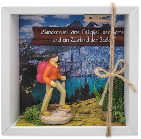 ZauberDeko Geldgeschenk Verpackung Wanderin Wanderurlaub Berge Gutschein Urlaub Reise Geschenk Geburtstag Frau
