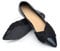 Dernolsea Women's Ballet Pumps Pointed Toe Ankle Strap Evening Party Dress Flats Slip On Flat Dolly Ballerina Shoes All Black Size 4