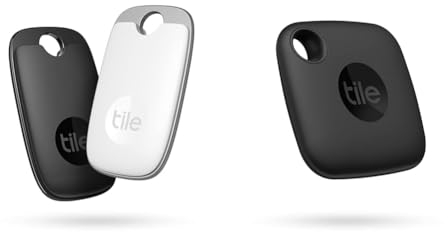 Tile Pro (2022) Bluetooth key finder, 2-pack, 120m range, black/white & Mate (2022) Bluetooth Item Finder, 1 Pack, 60m finding range
