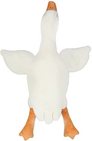 Hidyliu Weißes Gänse Plüschtier, Weiches, Niedliches Aussehen, Weiße Gänse, Gefüllte Puppen-Wurfkissen, Riesige Gans Plüschtiere Große Ente Puppe Weiches Kuscheltier Schlafkissen Kissen(1.9m)