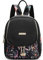DIRRONA Damen Rucksack Klein Mode Süße Umhängetasche Soft Nylon Rucksack für Damen Lässige Brusttasche für Damen Reisen Camping im Freien Arbeiten Rucksack Mit Bedrucktem Design Schwarzes C