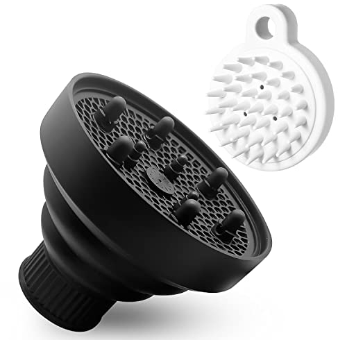 Diffuseur Sèche Cheveux, Diffuseur Seche Cheveux Pliable, Convient à 4-5 cm Diffuseur, Diffuseur Cheveux pour Cheveux Bouclés Ou Ondulés