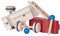 JamsoDesign PuzzleMobil Feuerwehrwagen klein I Holzspielzeug ab 1 Jahr I Holzauto aus Buche in 7 Teile zerlegbar I Fördert Motorik & Koordination