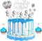 70 Geburtstag Deko Silber Tortendeko 70. Geburtstag Glitzer Happy 70th Birthday Cake Topper für 70 Jahre Alt Mann Frau Geburtstagsparty Kuchen Kuchendeckel Geburtstag Cupake Topper Party Dekoration