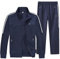 MoFiz Jogginganzug Herren Trainingsanzug Sportanzug mit Reissverschluss Gym Tracksuit Laufanzug für Alle Jahreszeiten Marineblau M