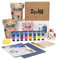 Sculpd Pottery Kit, Air Dry Clay Starter Kit for Beginners with Paint Set, Starter Bundles Includes a Pottery Tool Set, 8 Paints, Waterproof Varnish, Paintbrushes & Step-by-Step Guide for Adults