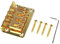 Pont de Guitare à 4 Cordes, Pont de Guitare électrique Stable et élégant, tonalité Amplifiée en Métal, Installation Facile à Remplacer (GOLD)
