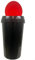Easy Shopping® 45L Large Recycling Bin Black Body with Colour Coded Lid Touch Top Lid for Home Office Business Commercial 45 Litre Waste Dustbin (Red)