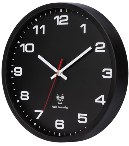 VINILITE Funk Wanduhr 30cm Funkuhr Modern Analoge Wanduhr Batteriebetrieben für Küche, Wohnzimmer, Schlafzimmer, Büro