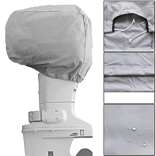 Motorabdeckung 10 PS/40 PS/100 PS/200 PS Boot Yacht Außenbordmotor Wasserdichter Schutz Regenschutz Professionelles Bootsabdeckungszubehör. Motor-Abdeckung (Color : Black 100HP)