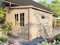 Direct ABRIS Abri de Jardin Bois Adossable 9m² - 250 x 360 cm - Epaisseur Murs : 28mm - Cabanon de Jardin - ADOSS 9 - Serrure a Cylindre