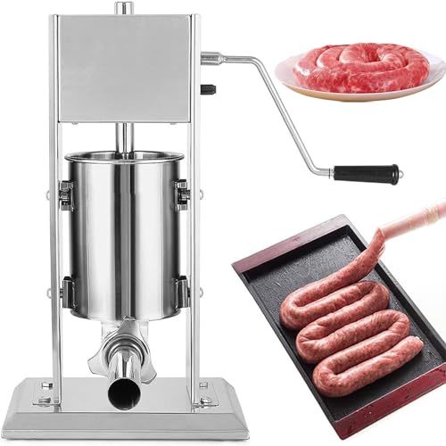 2l 3l 5l 7l 10l 15l Vertical Sausage Stuffer Food Processors 4 Filling Nozzles Kitchen Accessories Home Appliance fdor Hot Dog Easy to Use for Beginners and Professionals,10L