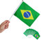 Runesol 12 Confezione di Bandiere Brasiliana a Mano, Stick Bandiera 14x21cm, Mini Bandiere su Bastoni, Bandiere Portatili su Bastoni Feste, Decorazioni, Brasile, Sport