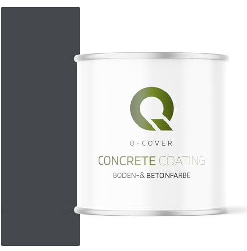 Q-COVER Bodenfarbe Betonfarbe Graphit 2,5L Garagenboden Bodenbeschichtung für Innen Kellerfarbe Fußbodenfarbe