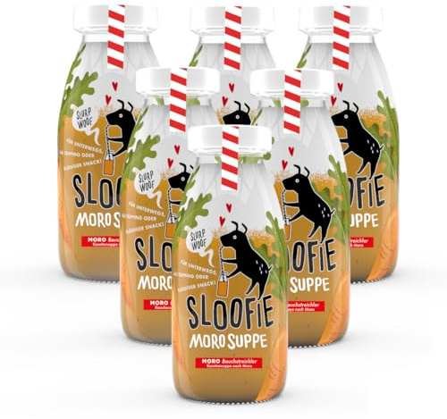Sloofie der Hundesmoothie, 6er Morosuppe, der natürliche Hundesnack aus besten Zutaten, Made in Germany,