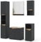 Vicco Badmöbel-Kombination Marelle, Badezimmerschrank-Set, Anthrazit/Artisan-Eiche, 5 Teile
