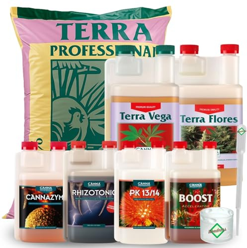 Weedness Canna Terra Professionell 50 Liter + Dünger Big - Blumenerde Grow Balkon-Pflanzen Pflanzerde Gartenerde Tomatenerde