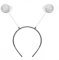 QIGHLIS Alien Haarreif in silver, Glitzer Alien Haarreifen mit 2 runden schwingenden Kugeln, Kopfschmuck Accessoire zum Karneval Fasching Halloween Maskerade, Haarschmuck Für Damen Herren Kinder