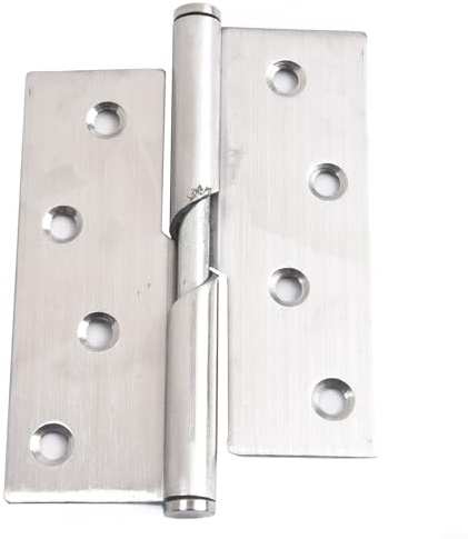 Charnières de porte montantes en acier inoxydable de qualité supérieure, pour portes en bois massif (10,2 cm de haut à droite)