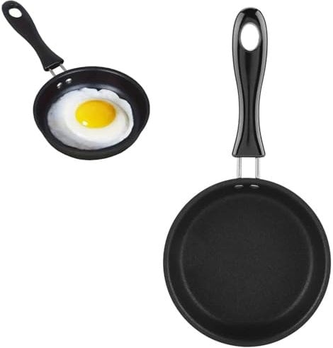 Small Frying Pan, Mini Frying Pans for One Egg, Non-Stick Fryings Pan, Egg Fryings Pans, Portable Camping Cooking Omelet Pan for Gas Stove Induction Hob (12cm)