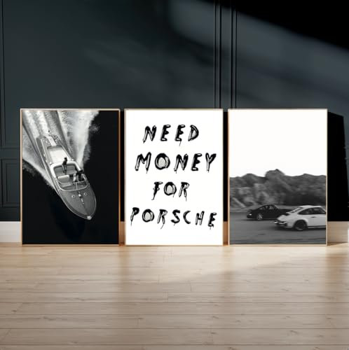 Winund poster set 50x70 cm, UNGERAHMT, Wandposter, deko schlafzimmer, deko, wandbilder, leinwand bilder, wanddeko, poster vintage, bilderrahmen 50x70 (PORSCHE_50X70)