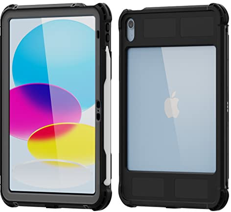 Funda Antigolpes Impermeable para iPad (A16) 11ª Gen (11 Pulgadas, 2025), Carcasa IP68 Certificado Sumergible Silicona con Soporte y Bandolera, [360 Grados de Rotacion]