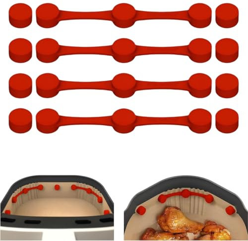 Set di 4 magneti per friggitrice ad aria, colore rosso