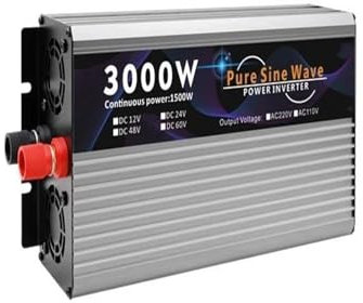 Convertitore Invertitore Trasformatore Inverter 3000W 5000W 6000W 7000W Power Bank Portatile Convertitore Solare Trasformatore Auto Onda Sinusoidale Pura 12v 24v 48v A CA 220v 230v(EU-3000W-220V-12V)
