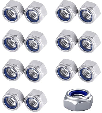 M6 Nylock Nuts 6mm,Stainless Steel, Self-Locking
