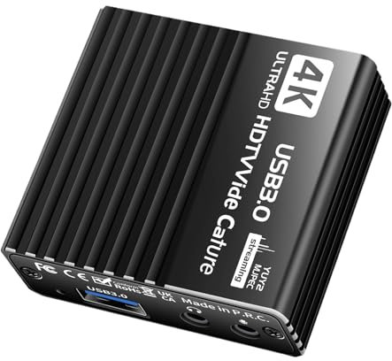 Carte d'Acquisition 4K | Dispositif d'Acquisition Vidéo 1080P,Enregistreur 60FPS Faible Latence pour Streaming Moniteur TV en Direct
