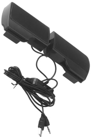 HOLIDYOYO USB Computerlautsprecher mit Clip Stilvoller Büro und Heimlautsprecher USB Betrieben Kompakt 3,5-mm Klinke Kompatibel Plug and Play für Monitor und Notebook