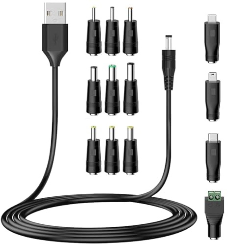 1M USB to 5V DC Power Cable for Electronics, DIY Projects, and Charging Devices - Compatibility and Durable Design