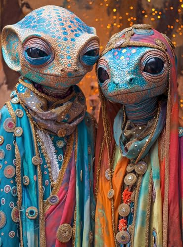 Cross & Glory | 1000 Piece Jigsaw Puzzles for Adults | Luma & Kairo | Meet the Aliens Series | Space Alien Puzzles for Adults | Satin Finish | Ages 14+