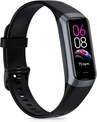 Fitness Tracker Watch | Activity Tracker with 24/7 Heart Rate, Blood Oxygen | Sleep Monitor, 1.1 AMOLED Touch Color Screen, Multiple Sport Modes, Step Counter, IP68 Waterproof for Women & Men