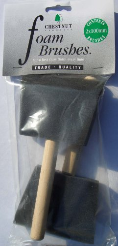 CHESTNUT Products FB100 Woodworking Foam Brushes 100mm, Pack of 2