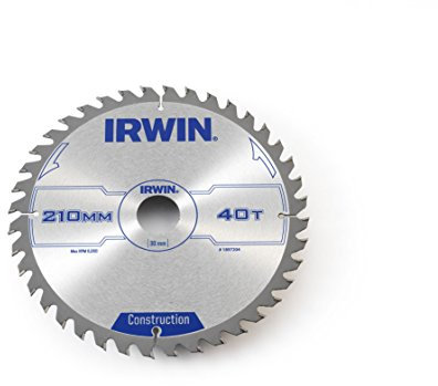 Irwin Construction Lames de scie circulaire 210 x 30 x 2,5 mm 40 dents