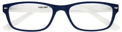 I NEED YOU Lesebrille Feeling, +2.50 Dioptrien, blau-weiß
