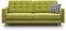 mb-moebel Schlafsofa Kippsofa Sofa Samt mit Schlaffunktion Klappsofa Bettfunktion mit Bettkasten Couchgarnitur Couch Sofagarnitur Schlafcouch 3 Sitzer Gästebett - 229x95x97 cm - Carla (Grün)