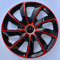 PP 4-er Set Radkappen Radzierblenden STIG Extra 14 Zoll 14'' schwarz rot Black red