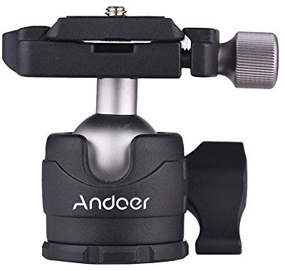 Andoer Mini Kugelkopf 360 ¡ã Video Stativ Kugelkopf mit Schnellwechselplatte und Wasserwaage Kompatibel mit Canon Nikon Sony DSLR Kamera iPhone X 8 7 6S Plus f¨¹r Samsung Galaxy GoPro Hero 6/5/4/3 +
