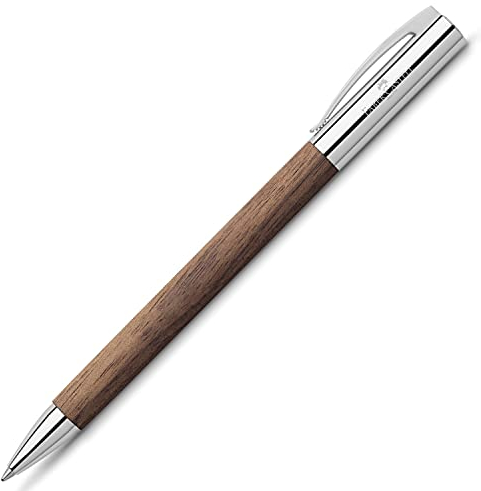 Faber-Castell 148531 - Drehkugelschreiber Ambition Nussbaum, Kugelschreiber Mine B, Schreibfarbe schwarz