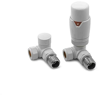Reina Modal Trv Corner Steel Radiator & Towel Rail Valve White